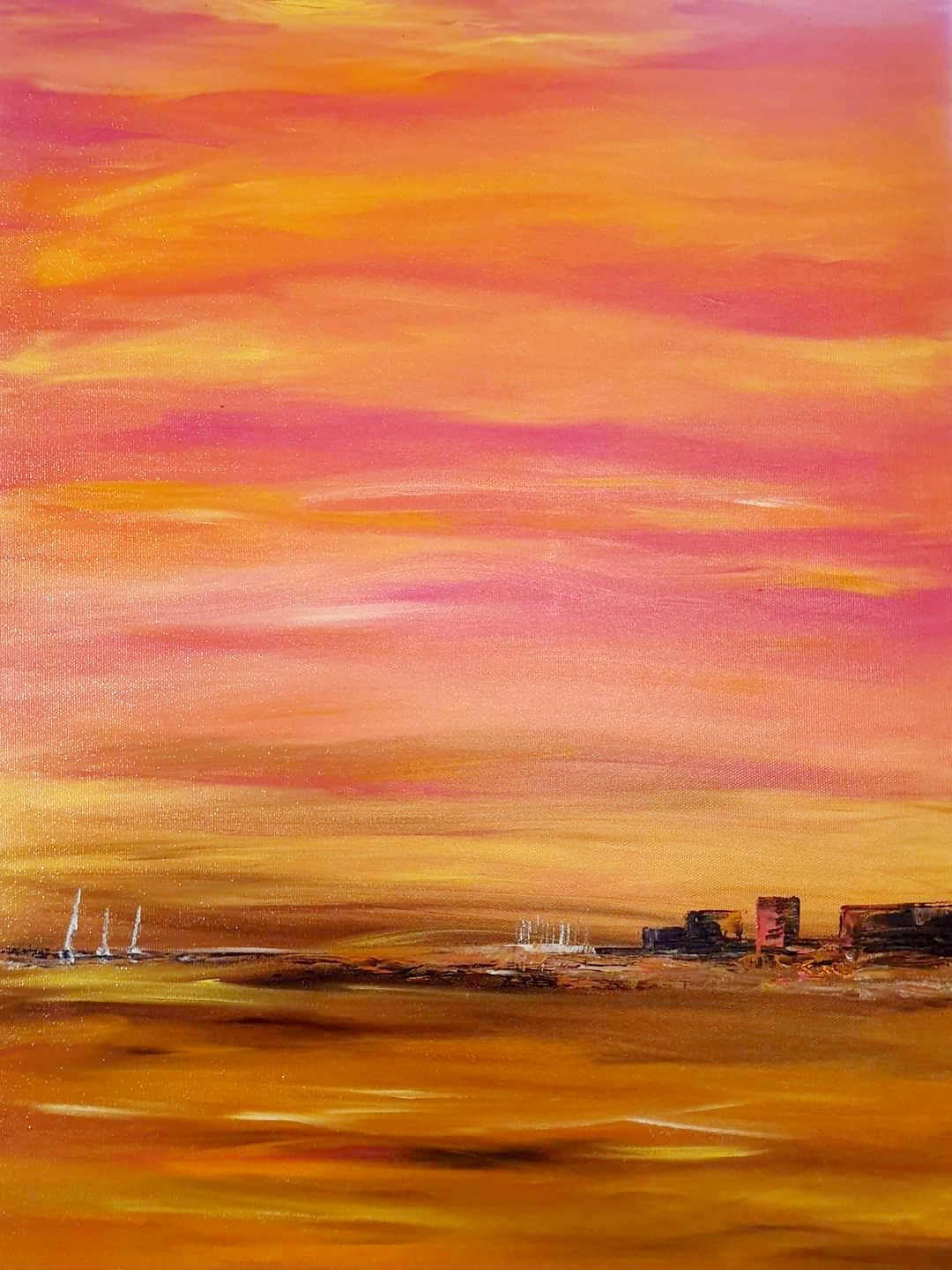 Sunset, 61 sur 46 cm, 550€